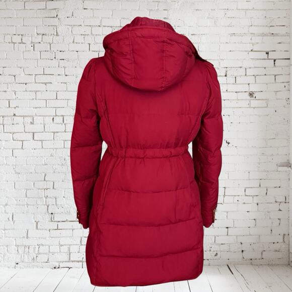 Juicy Couture Vintage Y2K Red Down Puffer Jacket Parka Coat Sz L Puffed Sleeve - Picture 6 of 11